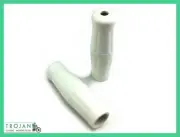HAND GRIPS, 1" HANDLE BAR, COKE BOTTLE, WHITE (PAIR) CUSTOM, CHOPPER, BOBBER