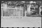[Untitled photo, possibly related to: Picket fence, Dodge County, Wisconsin]