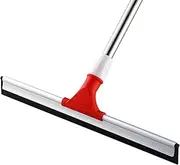 Mitclear 17IN Floor Squeegee Mop with Extension Poles(58IN), Wet Room Rubber Floor Wiper Heavy Duty, Water Broom Squeegee Floor Scrubber for Indoor & Outdoor Bathroom Shower Garage Garden Patio