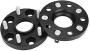 Vuzmode Spacers 2pcs 5-100 to 112 15mm/20mm/25mm Hubcentric 57.1mm Aluminum Wheel Spacer Adapter 5 Lug Suitable Suit, for, Universal Car Shims Plate Vehicle Wheel Hub Spacer(Black 20mm)