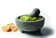 Real Granite Molcajete 4-cup 8 Inch Mortar and Pestle, Gray