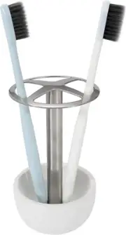 Toothbrush Holder Stand, for Razor, Bathroom Vanity Countertop, Stainless Steel