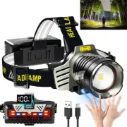Rechargeable Headlamp, 150000 LM Ultra Bright Headlamps, 9Mode, Motion Sensor...