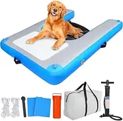 HONYTA Inflatable Dog Water Ramps, Float Floating Ramps for Dog Water Ladder Steps Ramp for Pools Boats Docks, for Swimming Pets Water Bed for Human with Non-Slip Pad