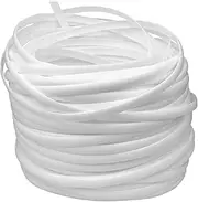 Perfk Rattan Furniture Fixing Kit Wicker Repair Material, Flat Plastic Woven Material for for Knit and Repair Rattan Table Basket, White