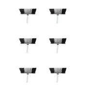 6x Ultimo Premium Soft Broom 1.2M 2 Heavy-Duty Sweeping 129cm GRN/GRY Assorted