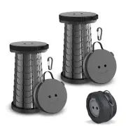 NUMANU Collapsible Stool 2-Pack & Carry Bag + Clips - Upgraded Portable Foldi...