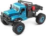 1:18 Scale Electric RC Cars, 2.4GHz Remote Control 4WD Truck,Climbing Vehicle, High Speed All Terrain Off-Road Rock Crawler Climbing Buggy,Blue