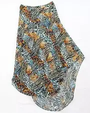 New $298 Robert Graham SILVAN Skirt 100% SILK Women's 2 XS Giraffe Leopard WILD