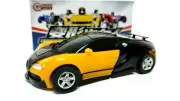 New Bugatti Veyron Transformer Robot Toy Yellow