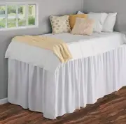 College Dorm Twin XL Bed Skirt- Extended Dorm Bed Skirt Twin XL- 42" Drop 100...