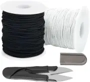 Elastic String for Bracelets, 0.8Mm 1.0Mm 1.5Mm Black White Stretchy Stretch Br