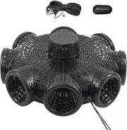 Fishing Bait Trap | Crab Trap | Rotating Trap 8 Holes | 37 × 11 cm, Fast Drainage, Bait Ball, 6 m Rope, Reusable for Eels