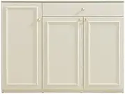 Freestanding Home Doorway Shoe Cabinet Integrated Against Wall Entryway Storage Cabinet Three Doors with Drawers Shoe Cupboard