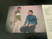 STAR TREK TOS LEONARD NIMOY SPOCK & son ADAM Nimoy SIGNED​ 8x10 PHOTO JSA LOA