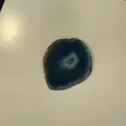 Blue Agate Geode Polished Slab Slice, Crystal Home Decor