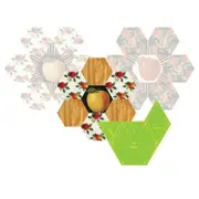 Quilting Patchwork Sewing Template 4'' Grandma's Flower Garden Hexagon