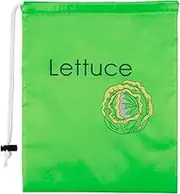 Clydewy Reusable Green Drawstring Banana & Vegetable Storage Bag, 35cm x 28cm, Non-woven + Foil Construction, Keeps Produce Fresher Longer