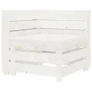 Garden Pallet Corner Sofa White Wood