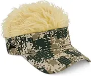 [Flair Hair] Women's Sun Visor Cap with Fake Hair