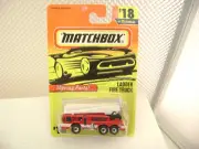 1996 MATCHBOX SUPERFAST #18 RED LADDER FIRE ENGINE TRUCK NEW ON CARD
