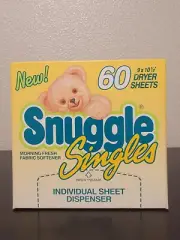 Snuggle Singles Morning Fresh Fabric Softener 60 Dryer Sheets