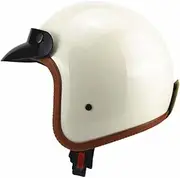 3/4 Rugged Helmet with Visor Motorcycle Helmet Compact Lightweight Helmet Quick Release Buckle Helmet for ATV Motocross Adult Men Women - DOT/ECE Certified