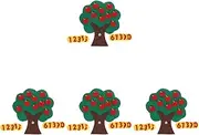 Angoily 4 Set Felt Letters for DIY Crafts, Non-Woven Apples Tree Counting Soft Fabric Alphabet Letters, Sewing Embellishments, Custom Name Decor, Home Schooling, Learning Activities