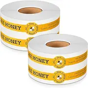 Lincia 1000 Pcs Safe Secure Tamper Proof Stickers for Pure Honey 1 x 9 Inches Tamper Evident Seal Stickers Honey Labels Bee Tape for Bottle Lid Coffee Milk Jars Drink Food Delivery Freshness, 2 Roll