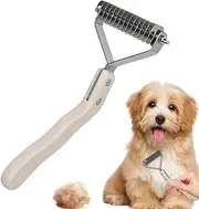 Dog Brush for Shedding | Pet Comb Rake for Grooming - Deshedding Undercoat Comb Crank Pet Grooming Brush for Long and Short Haired Dogs Or Cats