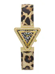 GUESS Women's Animal Gold Fame Leather Watch