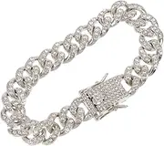 Dog Leash Crystal Alloy Dog Chain Necklace for Men Puppy Wedding Collar Small Dog Collar Link Chain for Dogs Rhinestone Dog Chain Tiny Dog Collar Dog Choker Thick Chain Man