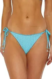[ISABELLA ROSE] Women's Catalina Tie Side Bikini Bottom, Cheeky Coverage, Swimwear Separates