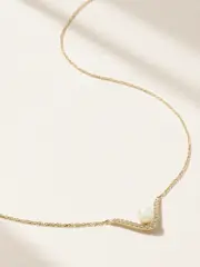 [Mizuki] Mizuki - 14-karat Gold, Pearl And Diamond Necklace - Silver - One size One size Silver