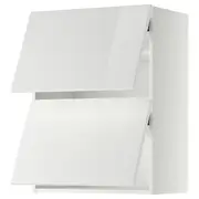 METOD wall cabinet horizontal w 2 doors, white/Ringhult white, 60x37x80 cm