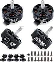 4pcs B2807 1300KV Brushless Motors CW/CCW for 5-6S FPV Racing Drone Quadcopter Motor with 250mm 18AWG Silicone Wires (Black)
