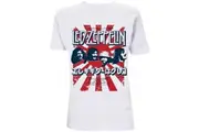 Led Zeppelin Unisex Adult Japanese Burst Cotton T-Shirt (White) - UTRO3251