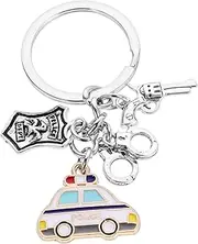 [FRCOLOR] Police Keychain Friends Novelty Patrol Wagon Pendant Lightweight Durable Unique Car Keychain for Men Women Police for Key Organization