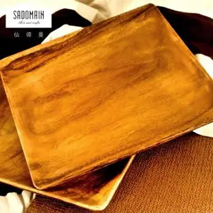 【仙德曼 SADOMAIN】洋槐原木餐具正方托盤