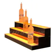 29" LED LIGHTED BAR SHELF, Three Step Liquor Bottle Glorifier, Back Bar Shelving