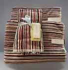 Rachel Zoe Striped Jewel Toned Rainbow 4 Piece Bath Towel Sheet Hand Towels NWT