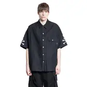 [MASTERMIND WORLD] Skull Pocket Bowling Shirt Black