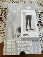 2XU Girls Compression Leggings Black Size Small