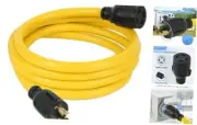 10FT NEMA L5-30P to L14-30R Generator Adapter, Twist Lock 30 Amp L5-30 Male