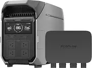 EF ECOFLOW Delta Pro 3 Portable Power Station with 800W Alternator Charger, 3-in-1 Fast DC-DC Charger, Vehicle Battery Charger & Jump Starter 8× Faster Than Cigarette Chargers, Charges 4kWh in 6 hr