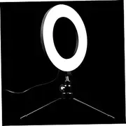 KONTONTY 1Set Desktop Ring Light with Tripod Circle Fill Light for Video Conferencing and Live Streaming Brightness Levels Color Options for Laptop and Phone Use