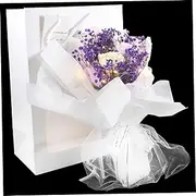 1 Set Bouquet Box Soap Rose Flowers Artificial Breath Flowers Artificial Flowers Bouquet Dried Flowers Gypsophila Soap with Light Artificial Soap Rose Healeved