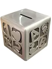 Piggy Bank ABC Block Cube Baby Kids Children Gift Décor - Free 'N' Fast Oz Wide