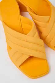 Kiara Orange textile sandals for women