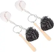 UPKOCH Baseball Keychains Bat and Ball Softball Keyring Unique Sports Keychain for Decorative Party Favors Energetic Design Durable and Eye Catching Keyring
